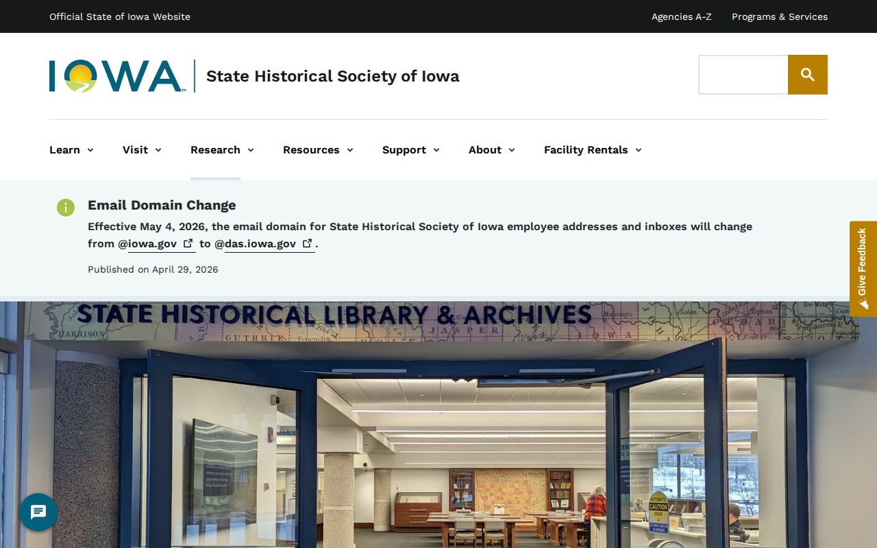 Fremont County historical arrest record research gateway at the State Historical Society of Iowa